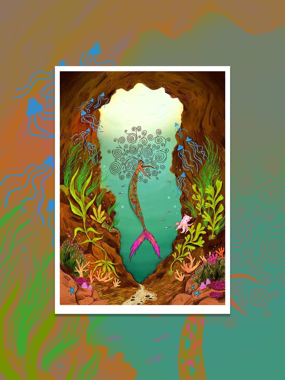 Jellyfish Cave A4 PRINT