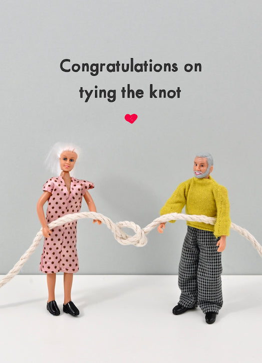 'Congratulations on tying the knot' Greeting Card