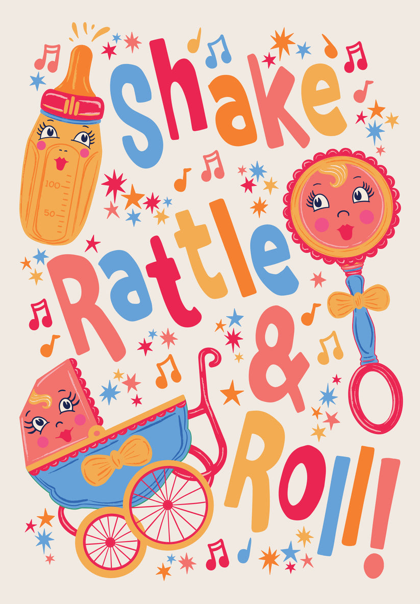 "Shake Rattle Roll" Greeting Card