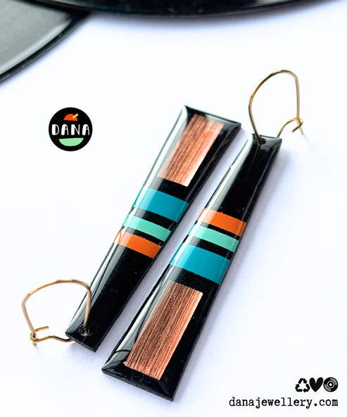 LIZZY in Copper, Orange, Turquoise, Teal