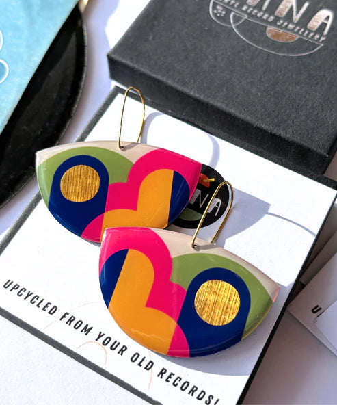 LOLA Earrings in Yellow, Blue, Pink, Green & Gold
