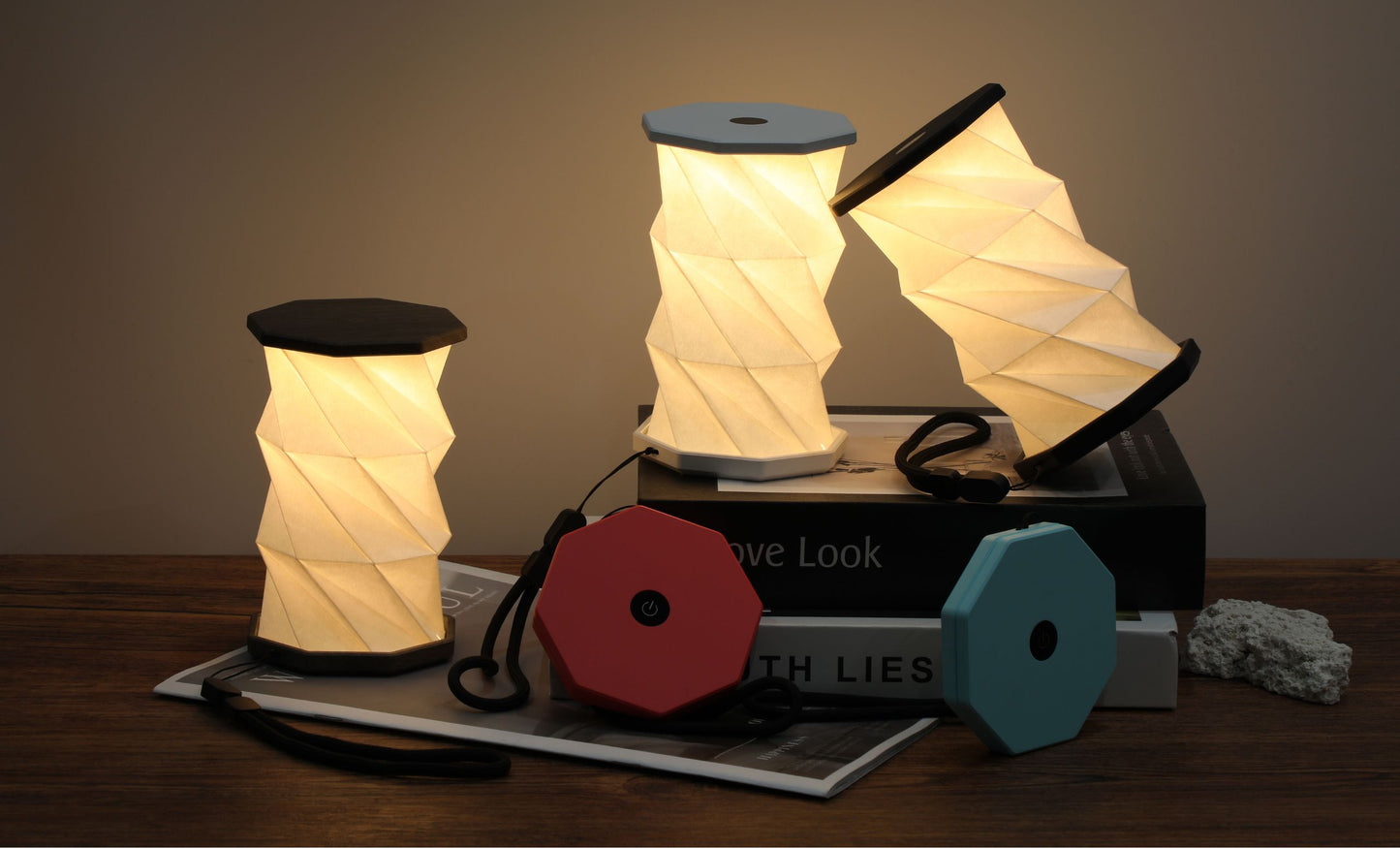 Mini Twist Hexagon Light - Walnut Drift