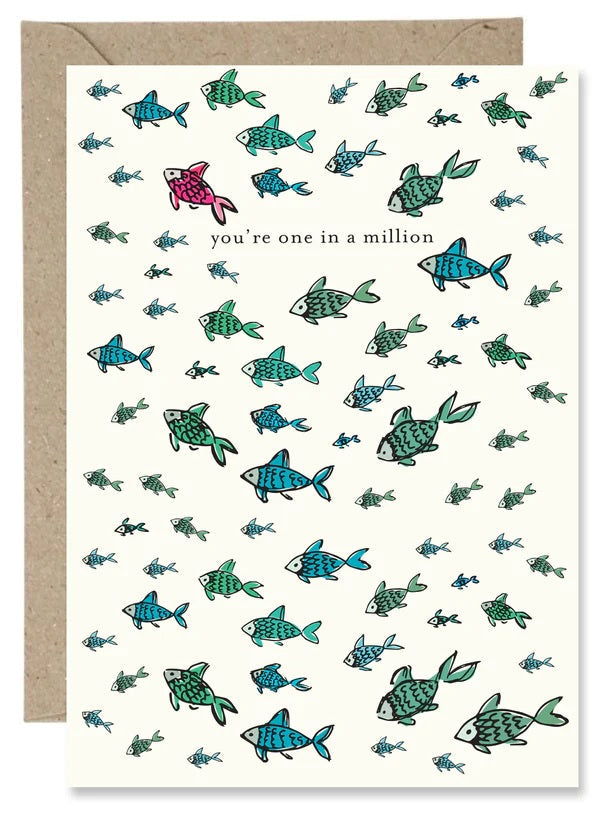 The Paper Gull 'You're One In A Million' Greeting Card