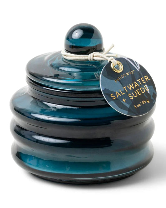 Beam Glass Candle 85g Navy / Saltwater & Suede