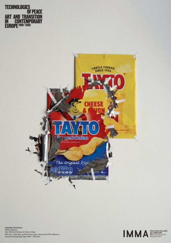 Amanda Dunsmore - Geo-Political Cheese & Onion Crisps (2026) - Exhibition Poster