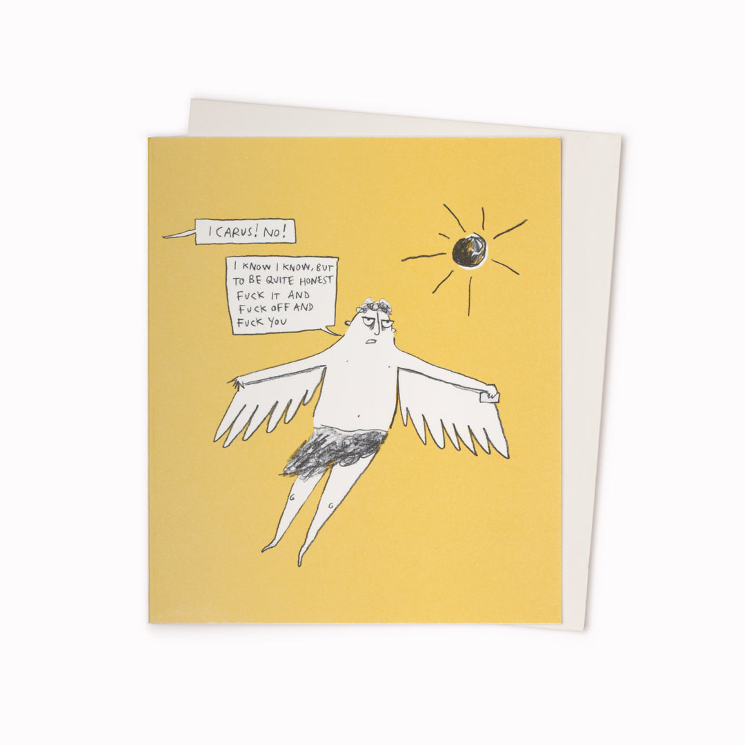 Icarus Humor Greeting Card
