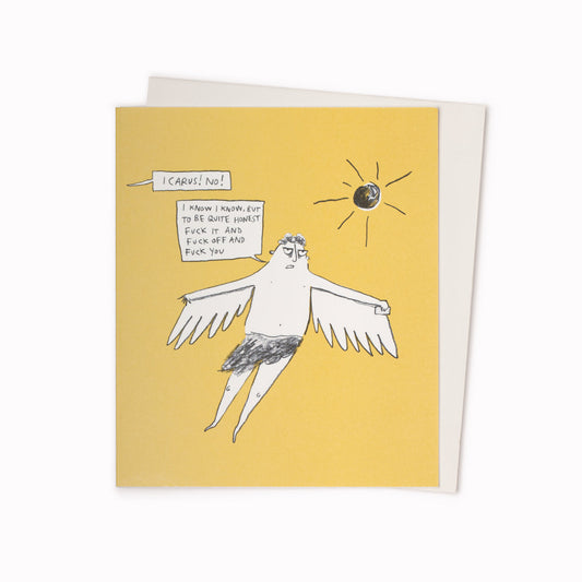 Icarus Humor Greeting Card