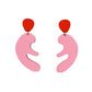 Matisse Earrings in Red & Pink
