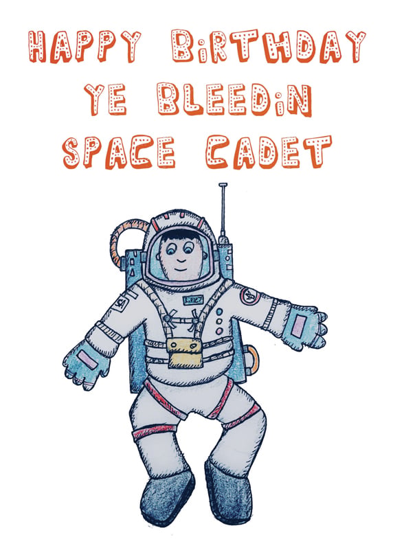 Bleeding Space Cadet Card