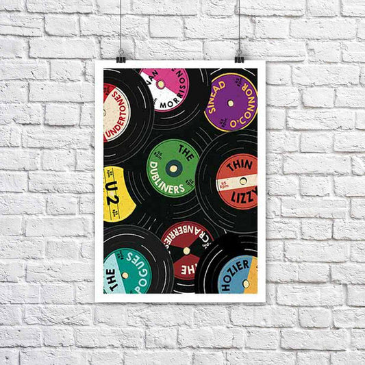 Vinyl Records of Ireland - A3 Print