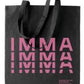 IMMA Tote Bag (Black with Pink text)