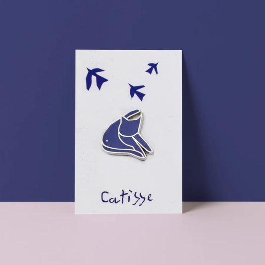 Blue Catisse Cat Pin