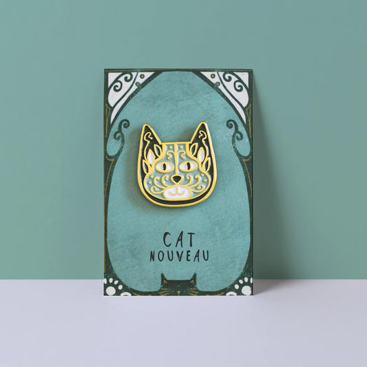 Cat Nouveau Art Meowment Pin