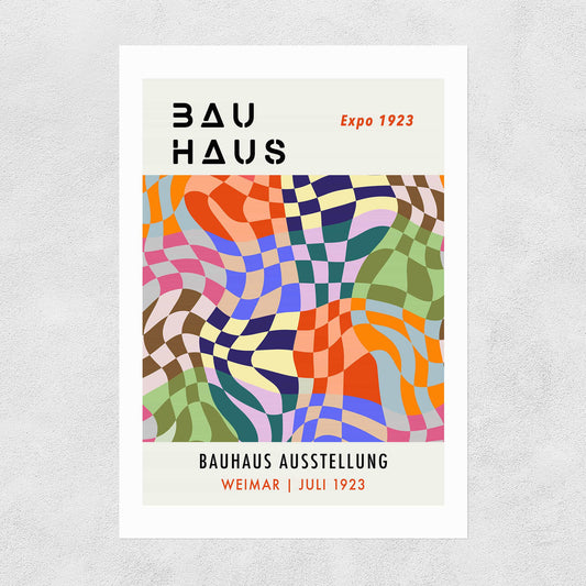 Checkered Bauhaus Print