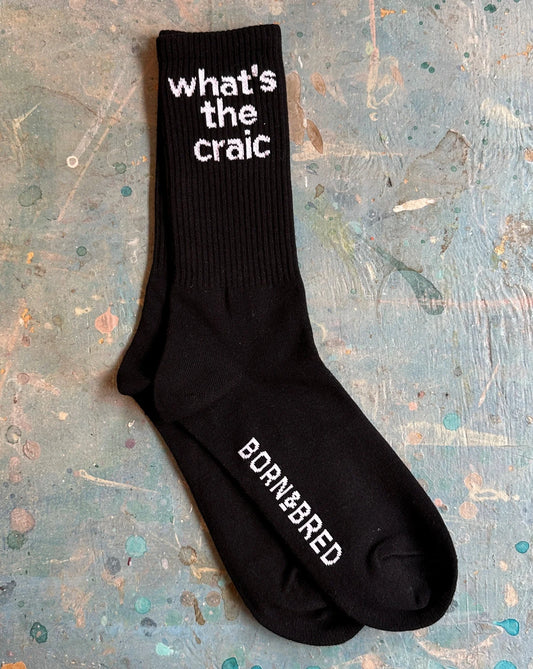 What's The Craic Socks in Black