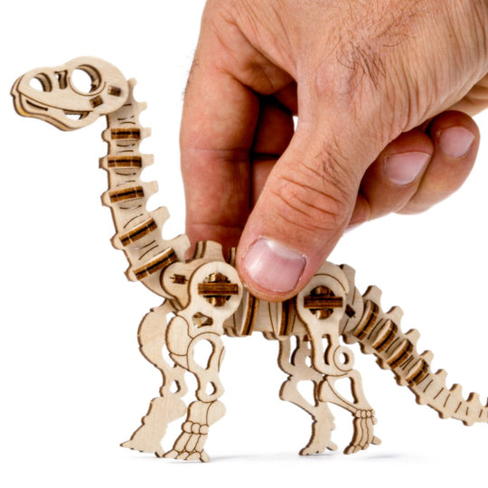 Wooden Mechanical Dino Model - Diplodocus, age 8+ SHRINKWRAPPED