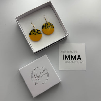 Dulce et Decorum Est - Yellow and Black Earring