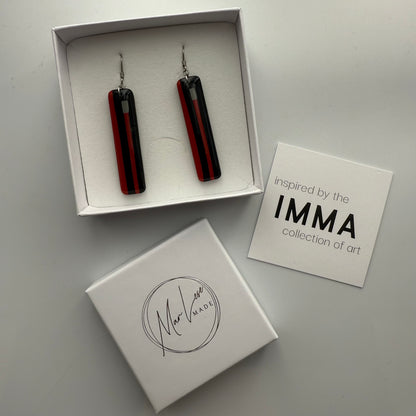 Easter - Red and Black Earring