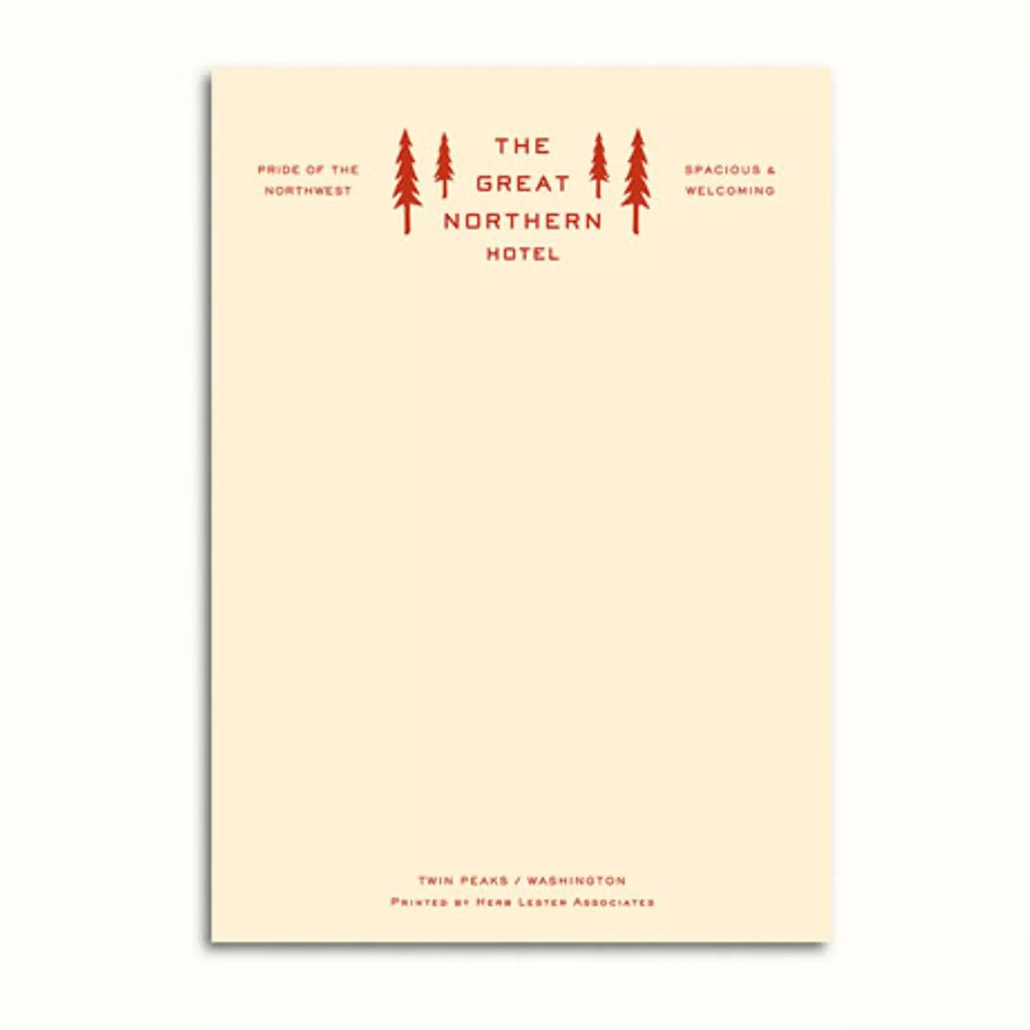 The Great Northern (Twin Peaks) Fictional Hotel Notepad