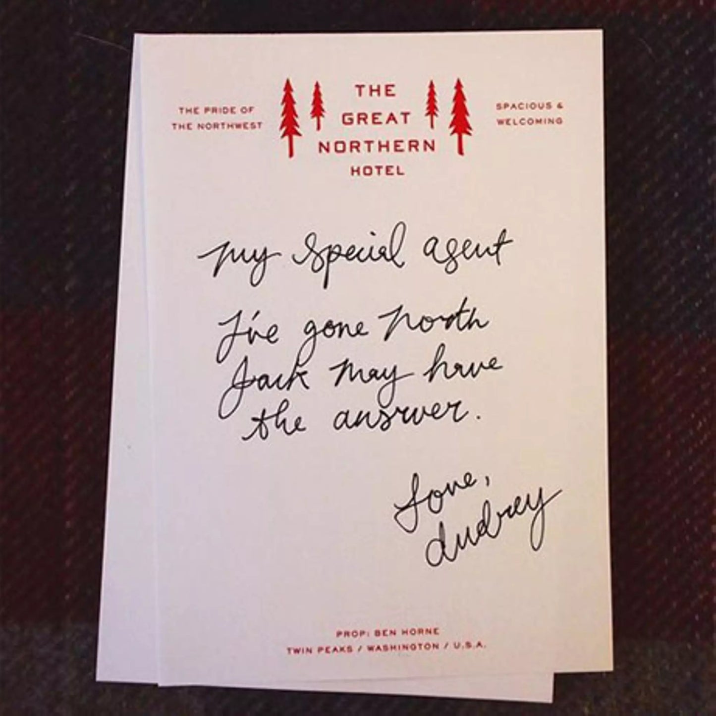 The Great Northern (Twin Peaks) Fictional Hotel Notepad