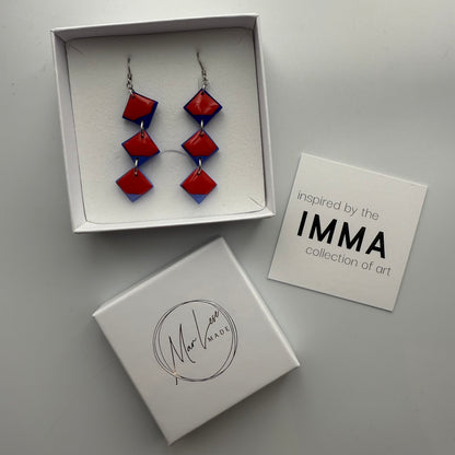 Lant -  Red and Blue Earring