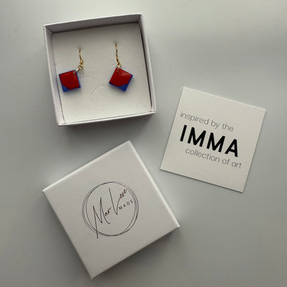 Lant - Small Red and Blue Earring