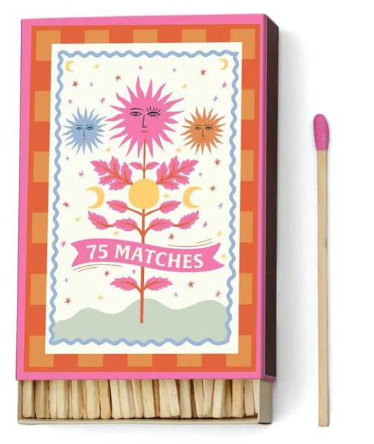 A Dopo Boxed Matches "Sun" Hot Pink ‐ 75 matches