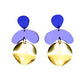 Megadrop Earrings in Cobalt Blue & Lilac