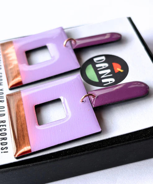 MIKA Purple, Lilac & Copper Earrings
