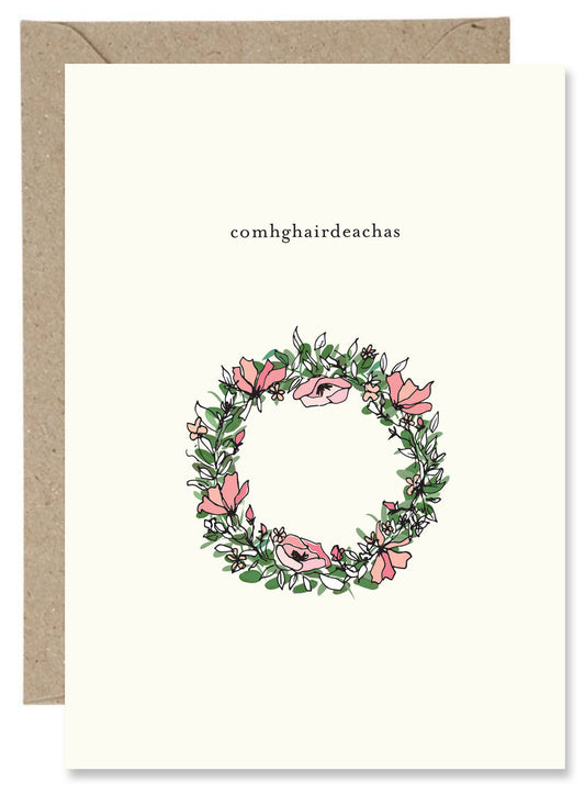 The Paper Gull 'Comhghairdeachas' Greeting Card