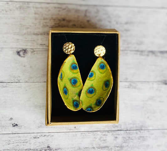 Shell Earrings - Peacock Tail