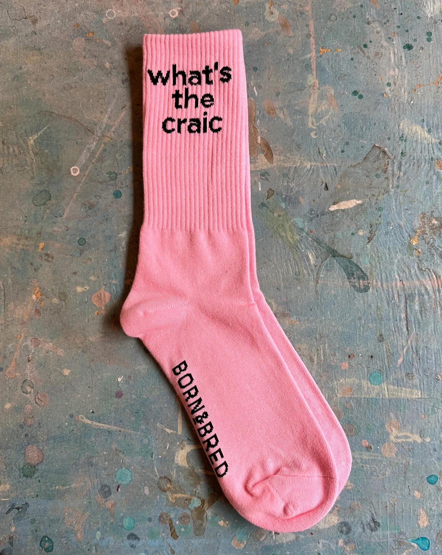 What's The Craic Socks in Pink