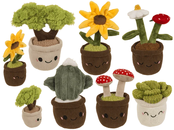 Plush Flowers in Pots