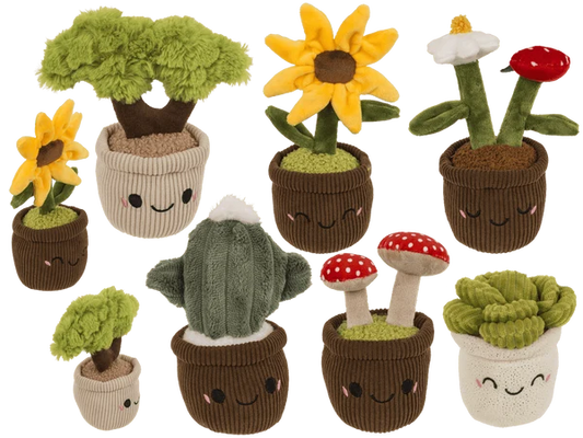 Plush Flowers in Pots