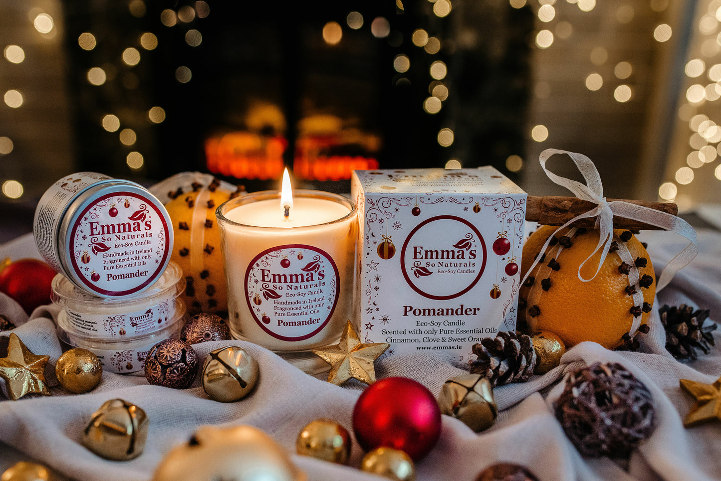 Pomander *Seasonal Natural Candle in Glass Tumbler