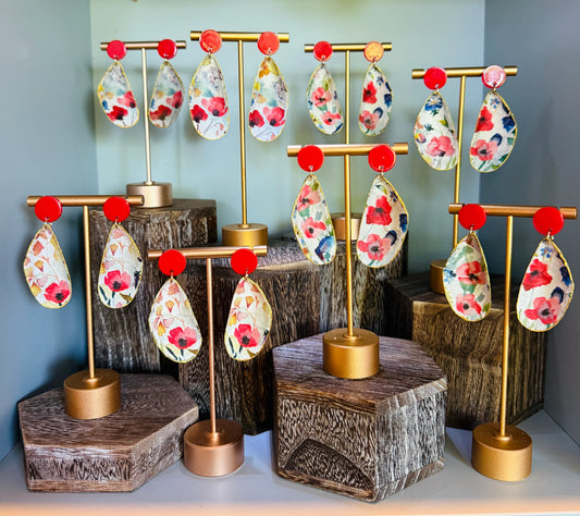 Poppy with Red Studs