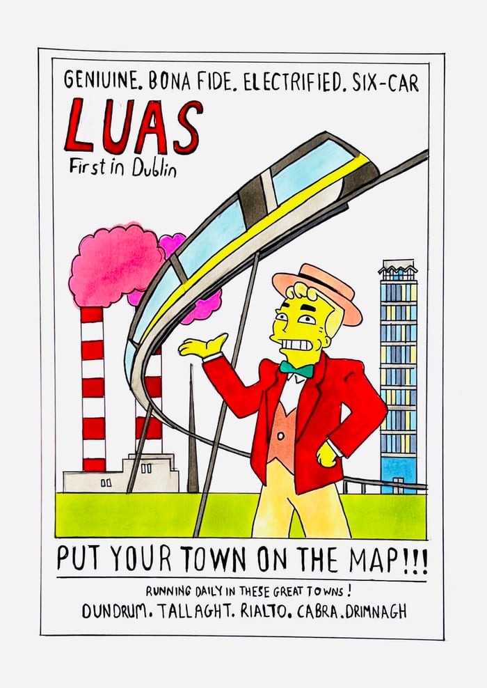 The Dublin LUAS A3 Print Poster