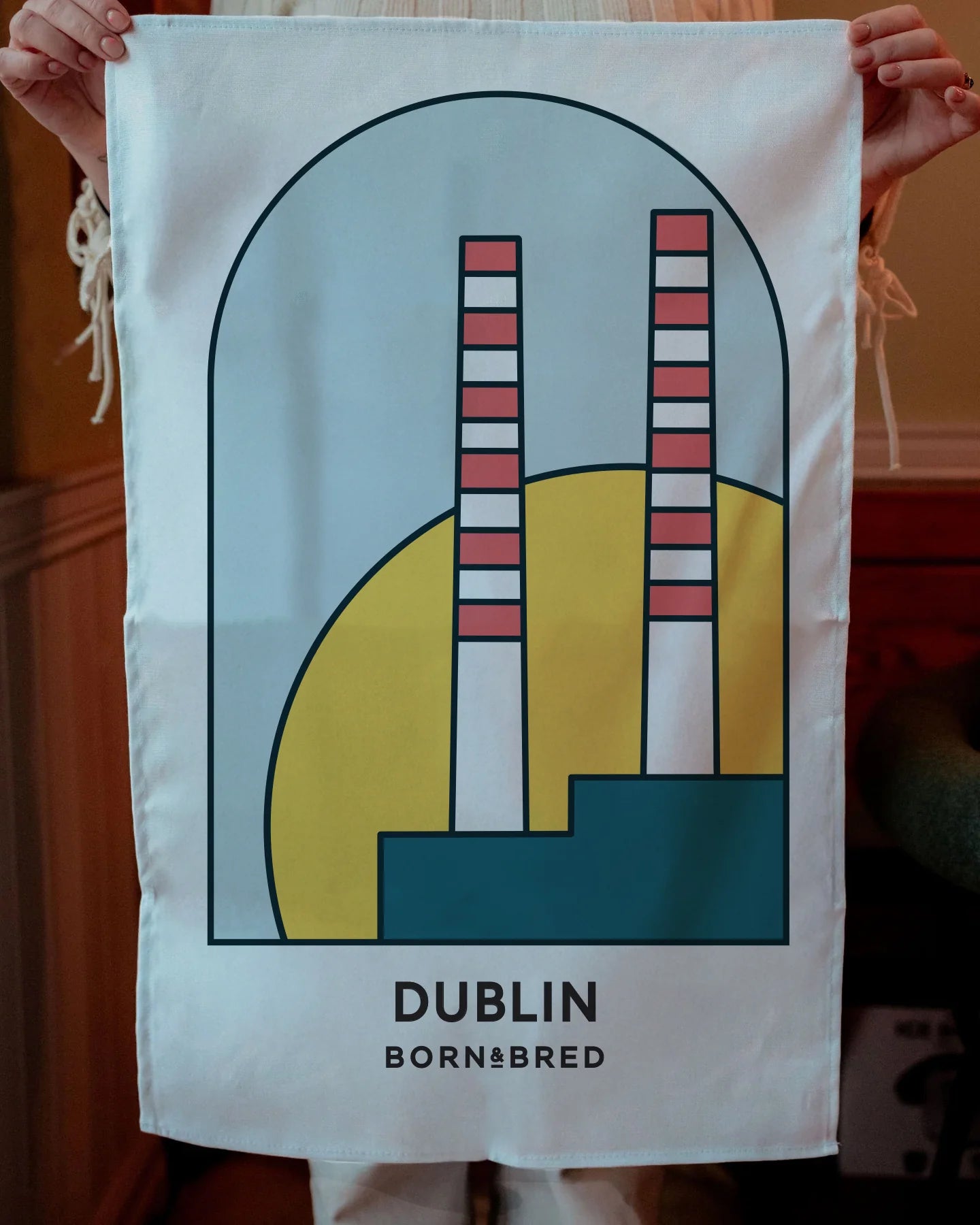 Dublin Cityscape Tea Towel