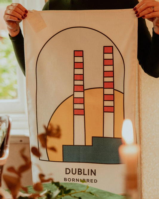 Dublin Cityscape Tea Towel