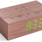 Alarm Clock, Wood, Walnut