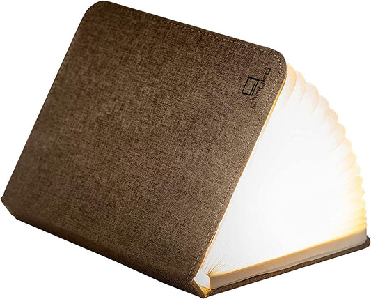 Smart mini Fabric Book Light - Coffee Brown