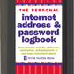 The Personal Internet Address & Password Logbook (Black)