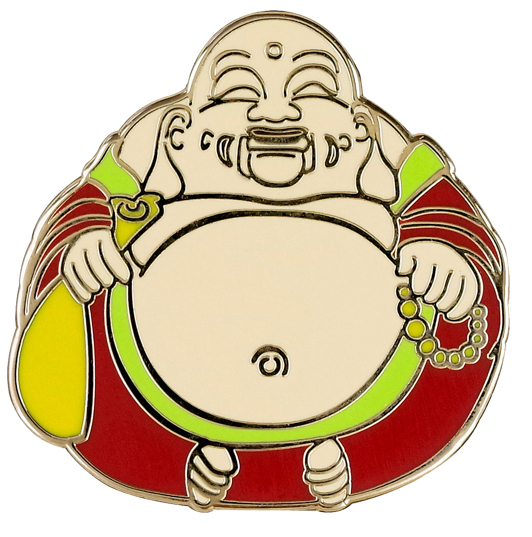 Laughing Buddha Enamel Pin