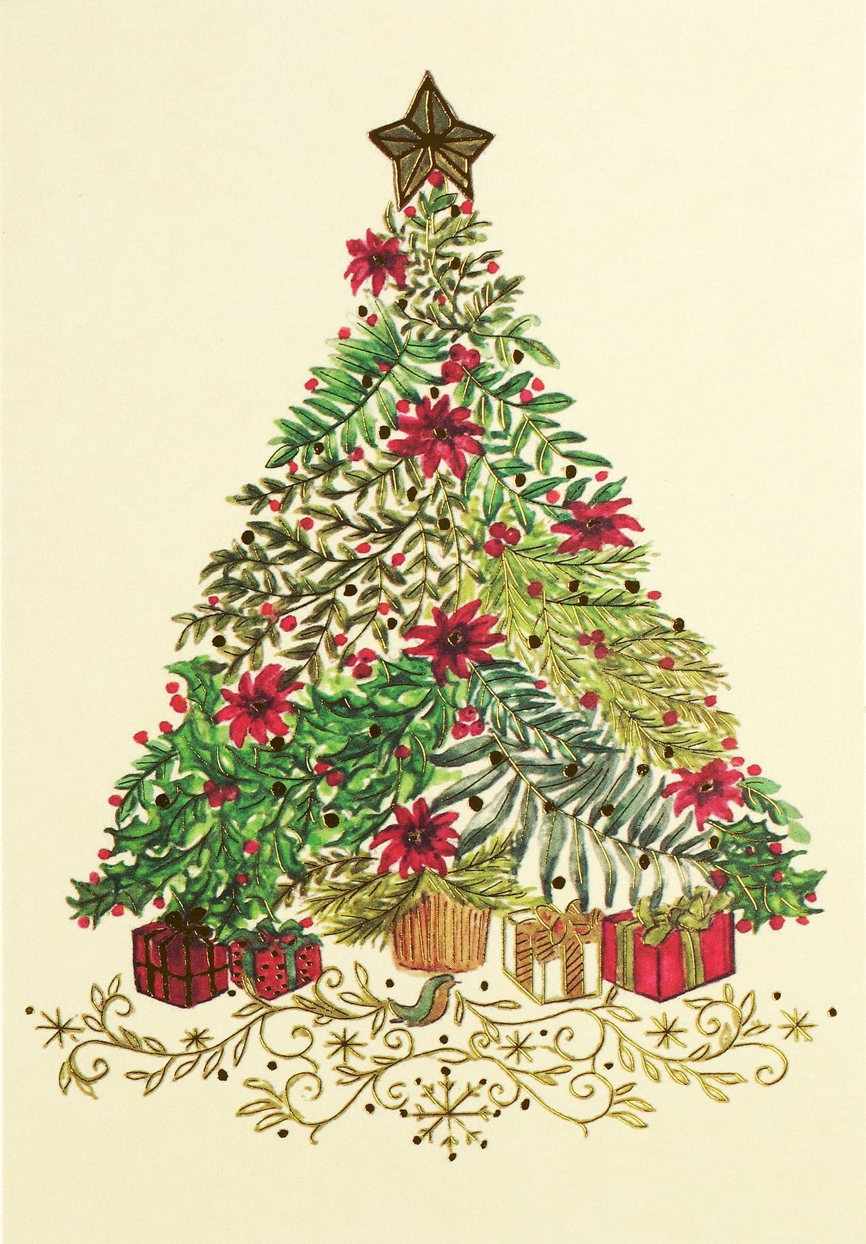 Festive Evergreen Small Boxed Christmas Cards