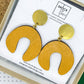 D Doodle Earrings in Yellow