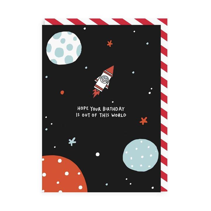 Out Of This World Birthday Enamel Pin Card
