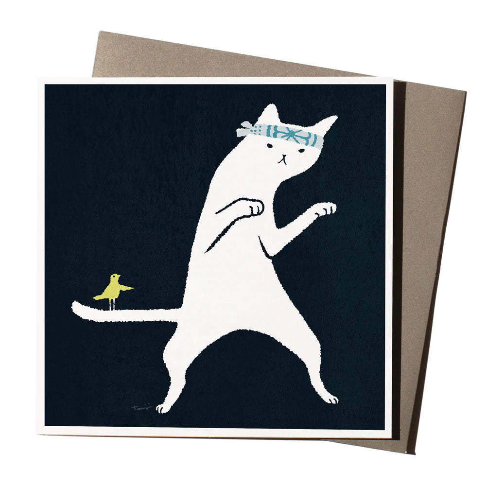 Karate Cat Greeting Card