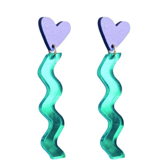 Lovestruck Earrings Lilac/Green