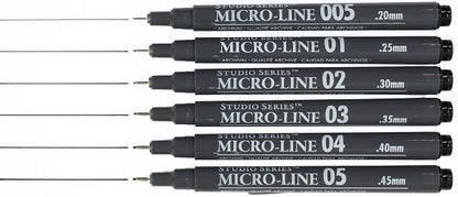 Studio Series Micro-Line Black Pens (Set of 6)