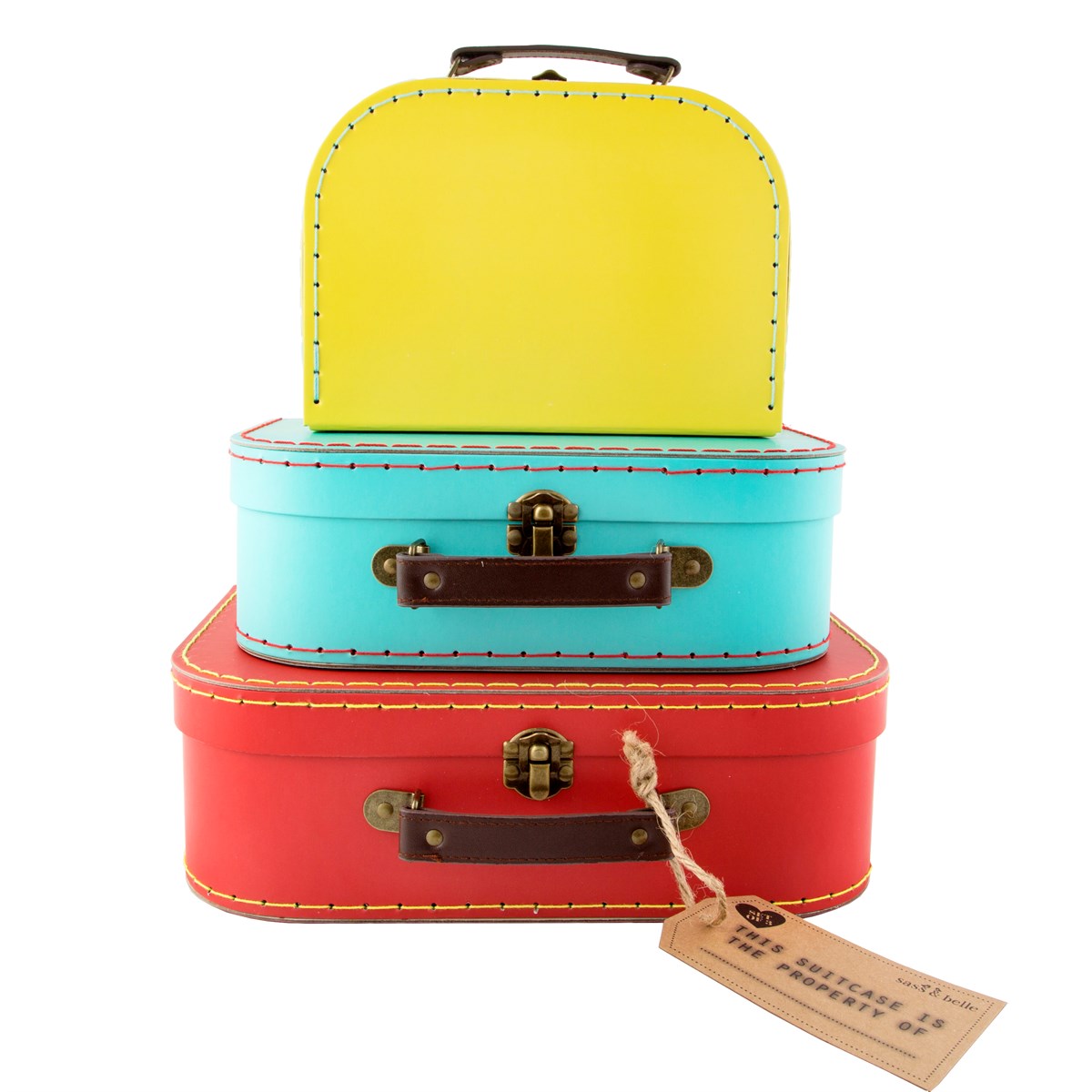 Brights Retro Suitcases (Set of 3)